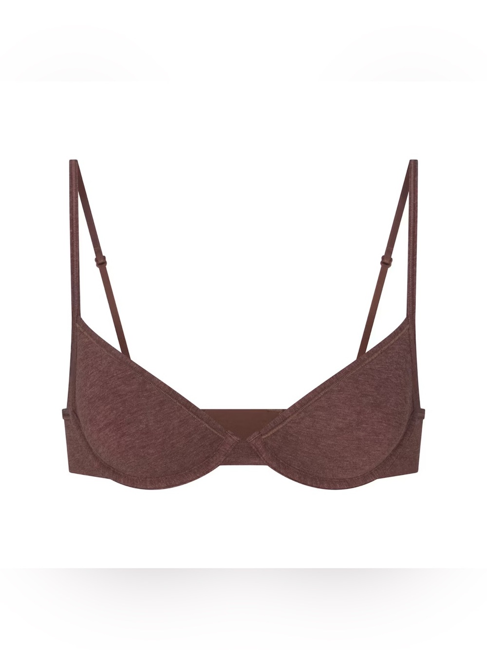 SKIMS Unlined Demi Bra | Cocoa Heather  - 34DD